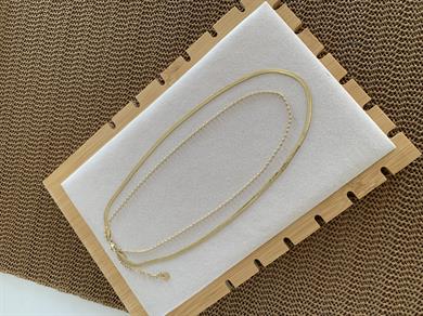 Çelik Gold İkili Kapsül İtalyan Zincirli Kolye