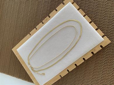Çelik Gold İkili Kapsül İtalyan Zincirli Kolye