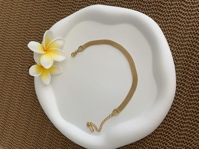 Çelik Gold İnce Hasır Zincir Bileklik