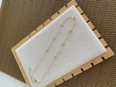 Çelik Gold İnce Topçuklu Zincir Anka Kuş Kolye