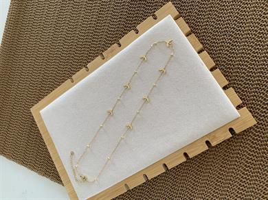 Çelik Gold İnce Topçuklu Zincir Anka Kuş Kolye