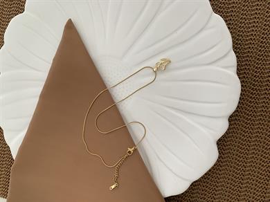 Çelik Gold İtalyan Zincir Gömme Taşlı Kiraz Kalp Kolye