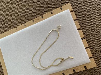 Çelik Gold İtalyan Zincir Gömme Taşlı Yıldız Kolye