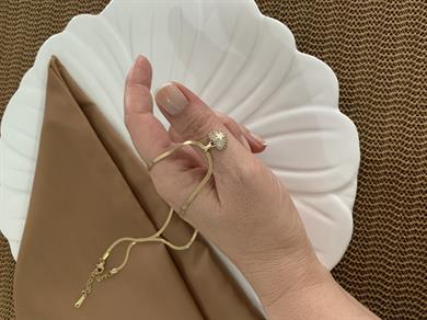 Çelik Gold İtalyan Zincir Zirkon Taşlı Mini Kalp Kolye