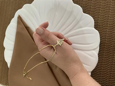 Çelik Gold İtalyan Zincir Zirkon Taşlı Kutup Yıldız Tasarım Kolye