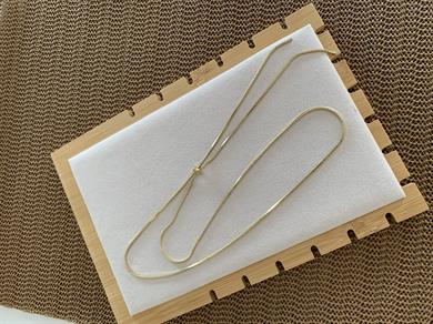 Çelik Gold Küp İtalyan Zincir Biyeli Tasarım Kolye