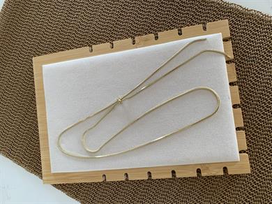 Çelik Gold Küp İtalyan Zincir Biyeli Tasarım Kolye