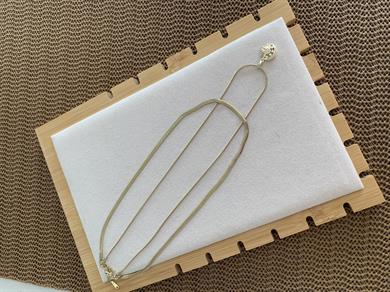 Çelik Gold Küp İtalyan Zincir İkili Zirkon Taşlı Güneş Ay Kolye