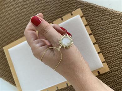 Çelik Gold Küp İtalyan Zincir Zirkon Taşlı Sdf Güneş Kolye