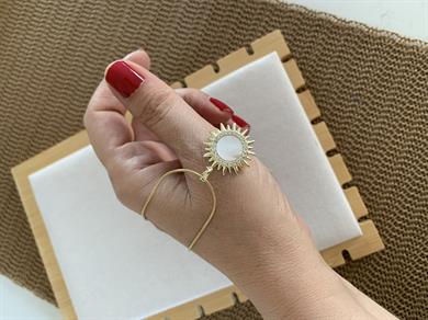 Çelik Gold Küp İtalyan Zincir Zirkon Taşlı Sdf Güneş Kolye