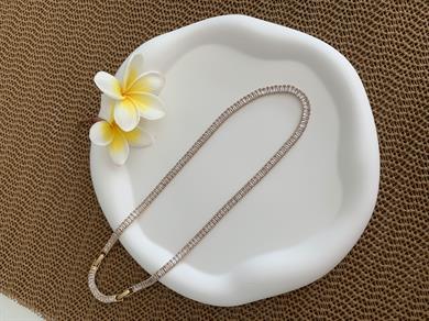 Çelik Gold Orta Baget Taşlı Su Yolu Kolye