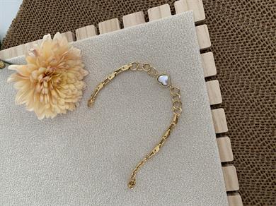 Çelik Gold Sdf Kalp Tasarım Bileklik