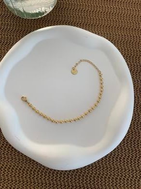 Çelik Gold Topçuk Sıralı Bileklik