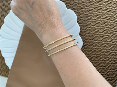 Çelik Gold Üçlü İnce Pırıltılı Ajda Bilezik