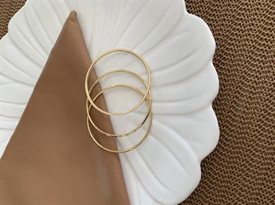 Çelik Gold Üçlü İnce Pırıltılı Ajda Bilezik