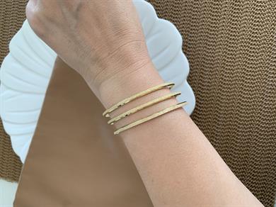 Çelik Gold Üçlü İnce Pırıltılı Ajda Bilezik