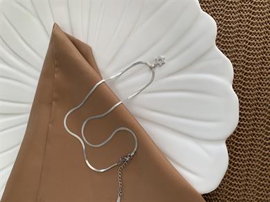 Çelik Gümüş İnce İtalyan Zincir Zirkon Taşlı Mini Yıldız Kolye