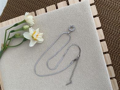 Çelik Gümüş İnce İtalyan Zincir Zirkon Taşlı İç İçe Geçme Daire Kolye