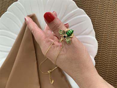 Çelik  İnce İtalyan Zincirli Arı Kolye