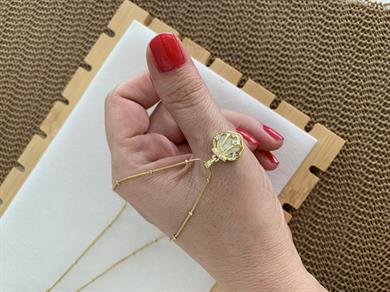 Çelik İnce Topçuk Zincir Sdf Zirkon Taşlı Midye Kolye