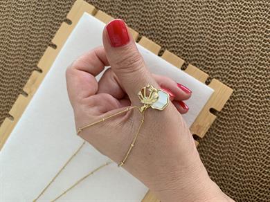 Çelik İnce Topçuk Zincir Sdf Zirkon Taşlı Midye Kolye