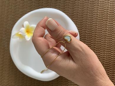 Çelik İnce Zincirde Sdf Mini Kalp Kolye 