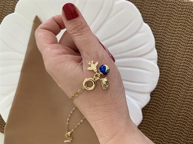 Çelik İnce Zincirli Uçak Dünya Charm Kolye
