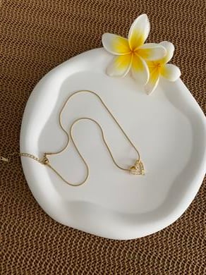 Çelik Küp İtalyan Zincir Baget Taşlı Düğüm Kalp Kolye