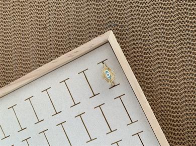 Özel Seri Beyaz Kirpikli Göz Nazar Yüzük