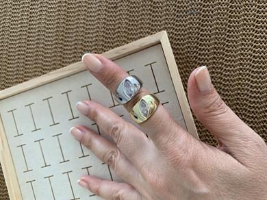 Özel Seri Damla Gömme Taşlı Yüzük