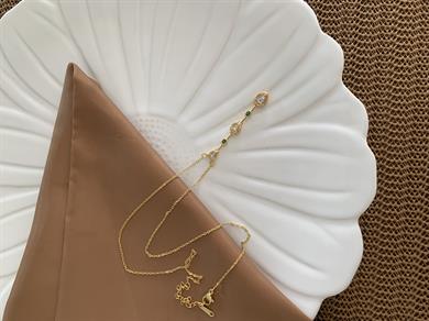 Özel Seri Damla Taşlı Y Kolye 