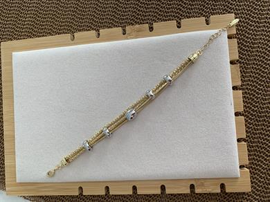 Özel Seri Gold Gümüş Biyeli Bileklik