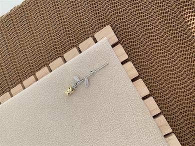 Özel Seri Gold Gümüş Renkli Gül Broş