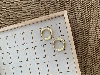 Özel Seri 2 Cm Gold İthal Kaplama Bombeli Plaka Halka Küpe