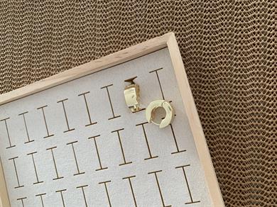 Özel Seri Gold İthal Kaplama Duble Plaka Halka Küpe