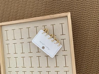 Özel Seri Gold İthal Kaplama Topçuk 6 LI Set Halka Küpe