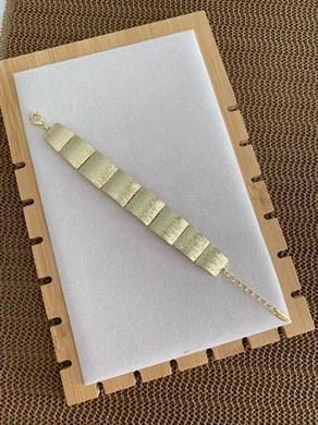 Özel Seri Gold Pırıltılı Plaka Tasarım Bileklik