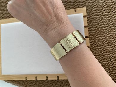 Özel Seri Gold Pırıltılı Plaka Tasarım Bileklik