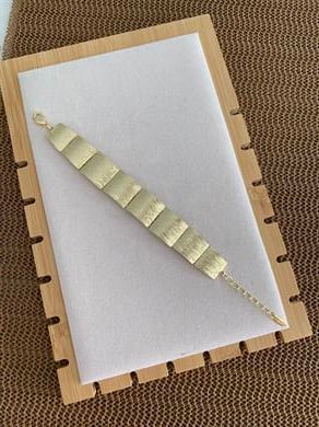 Özel Seri Gold Pırıltılı Plaka Tasarım Bileklik