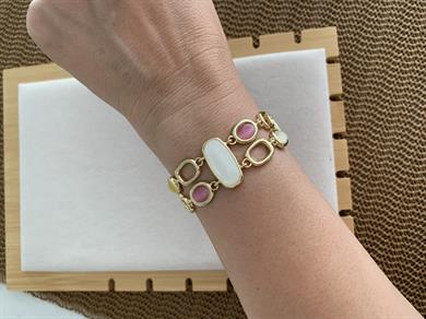 Özel Seri Gold Renki Sdf Oval Tasarım Bileklik