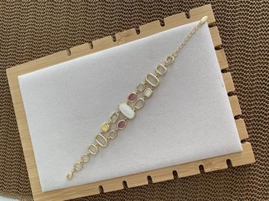 Özel Seri Gold Renki Sdf Oval Tasarım Bileklik