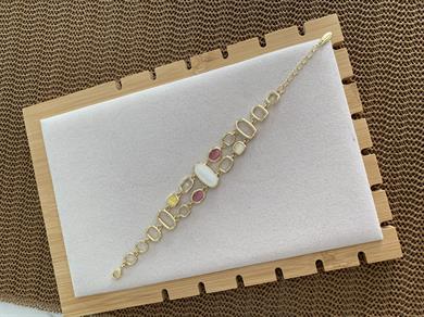 Özel Seri Gold Renki Sdf Oval Tasarım Bileklik