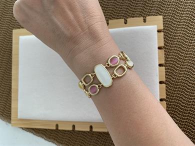 Özel Seri Gold Renki Sdf Oval Tasarım Bileklik