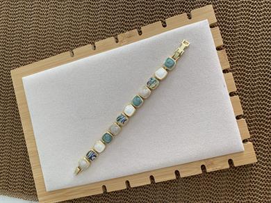 Özel Seri Gold Sdf Renkli Kare Tasarım Bileklik