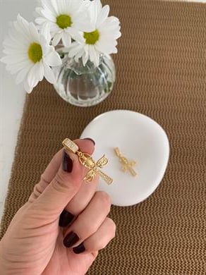 Özel Seri Gold Taşlı Uğurböceği Charm