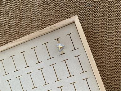 Özel Seri Gold Zirkon Gümüş Taşlı Kalp Yüzük