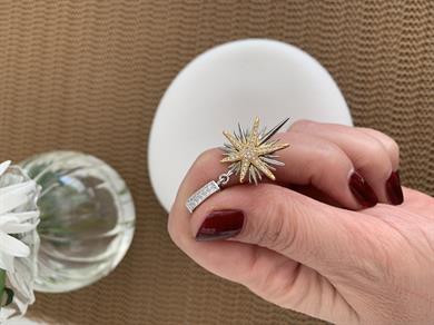 Özel Seri Gold Zirkon Taşlı Tasarım Charm