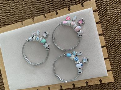 Özel Seri Gümüş Ay Yıldız Charm Bilezik