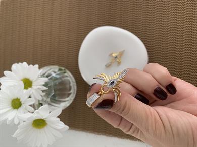 Özel Seri Gümüş Taşlı Ankakuşu  Charm