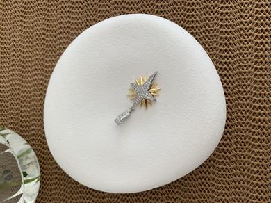 Özel Seri Gümüş Zirkon Taşlı Yıldız Tasarım Charm